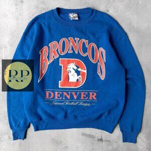 Retro Denver Broncos NFL graphic royal blue color Sweatshirt men women '94